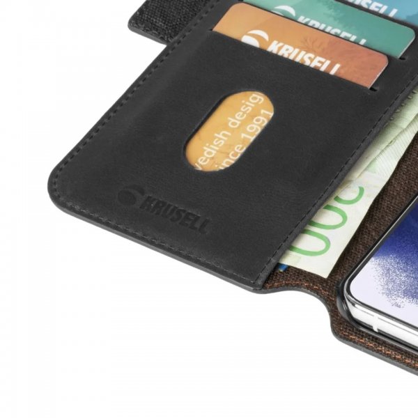 Krusell Samsung Galaxy S21 Cover Sunne PhoneWallet Vintage Black