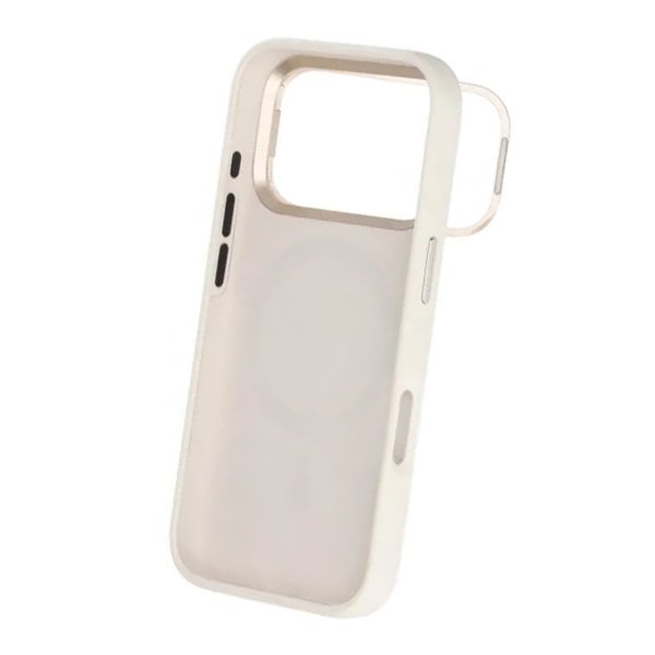 iPhone 17 Pro Max Cover Silikone MagSafe Stativ Hvid