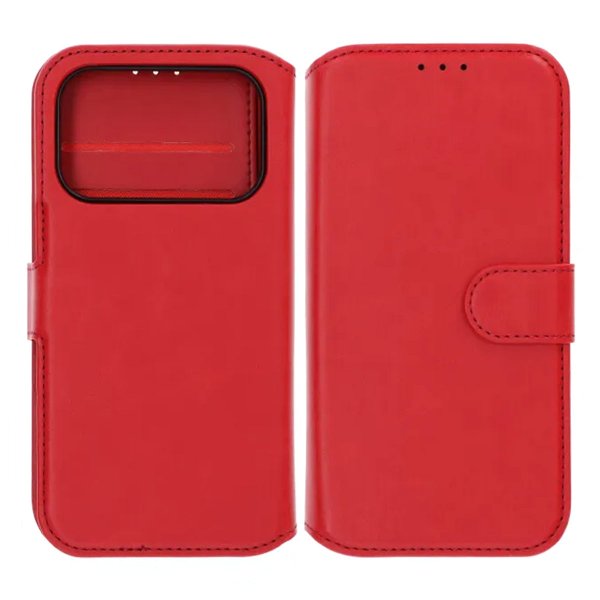 Rvelon iPhone 17 Pro Etui 4 Kortlommer Aftageligt Cover Rød