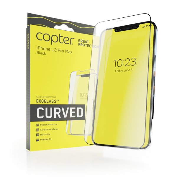 Copter iPhone 12 Mini Skærmbeskyttelse Exoglass Curved