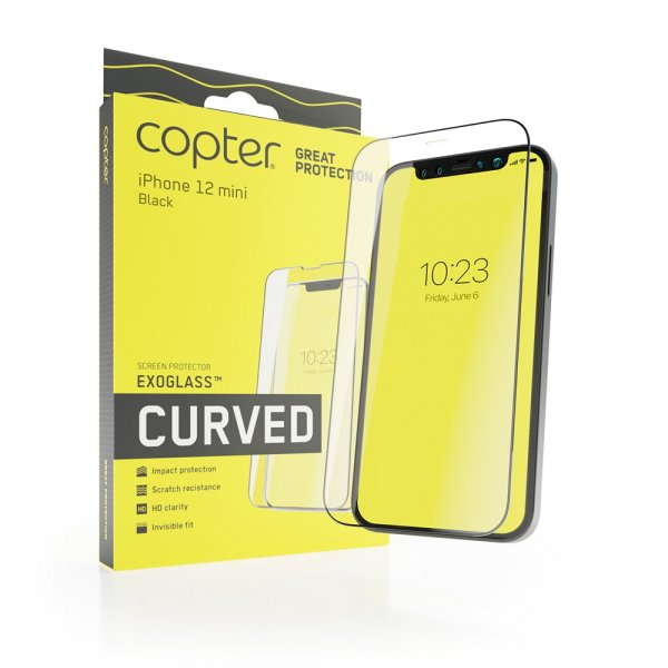 Copter iPhone 12 Pro Max Skærmbeskyttelse Exoglass Curved