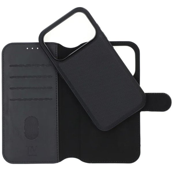 Rvelon iPhone 17 Pro Max Cover 4 Kortrum Aftagelig Skal Sort