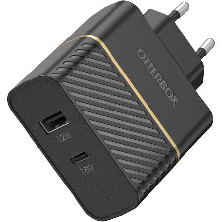 Otterbox Mobiloplader 30W USB-C PD & USB-A Black Shimmer