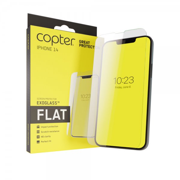 Copter iPhone 14 Skærmbeskyttelse Exoglass Flat