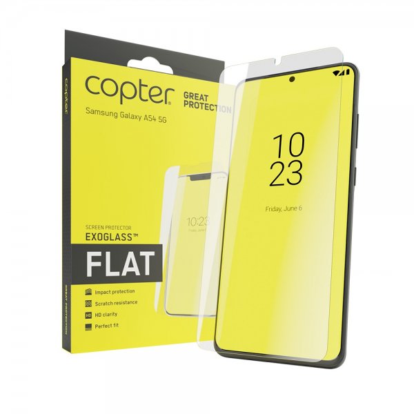 Copter Samsung Galaxy A54 5G/S23 FE Skærmbeskyttelse Exoglass Flat