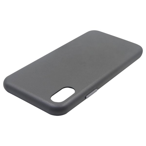 iPhone X/iPhone Xs Cover Læder Grå
