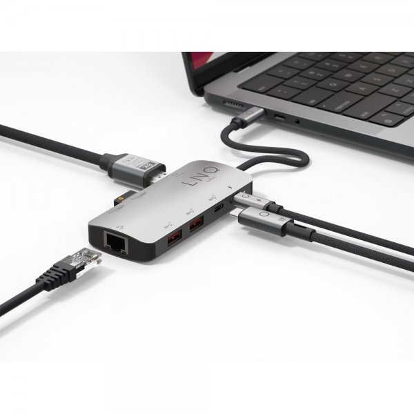 LINQ by Elements 8 i 1 Pro 8K USB-C Multiport Hub