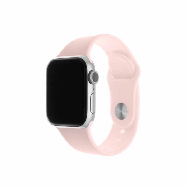 Fast Apple Watch 44/45/46mm/Apple Watch Ultra Urrem Silikonerem Rosa