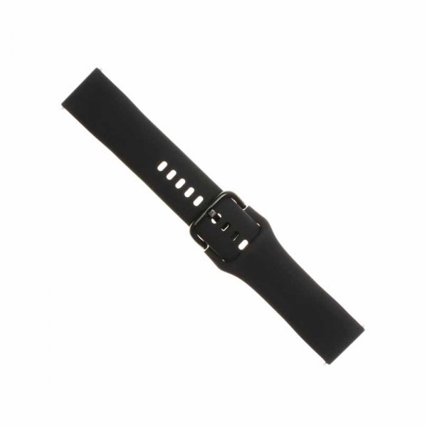 Fast Samsung Galaxy Watch 22mm Armbånd Silikonerem Sort