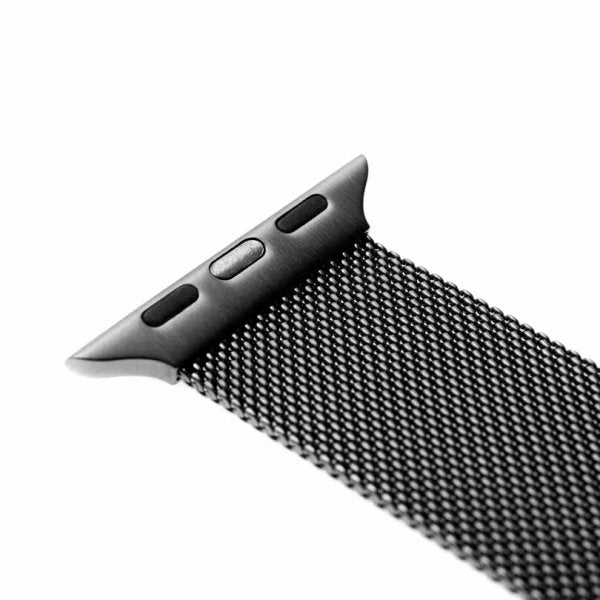 Fast Apple Watch 44/45/46mm/Apple Watch Ultra Armbånd Mesh Rem Sort
