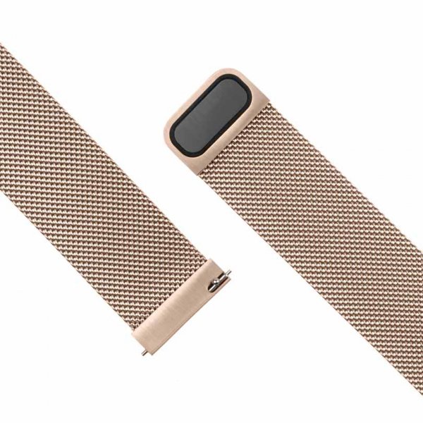 Repareret Samsung Galaxy Watch 20mm Armbånd Mesh Rem Rosaguld