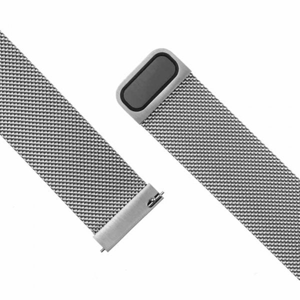 Fixed Samsung Galaxy Watch 22 mm Armbånd Mesh Strap Sølv
