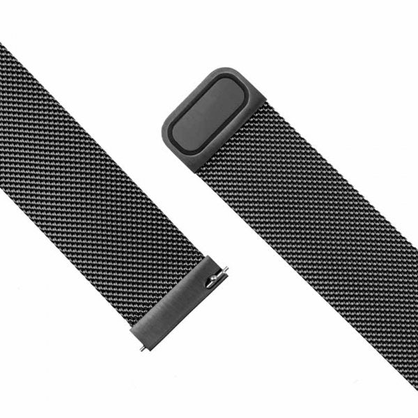 Fast Samsung Galaxy Watch 22mm Armbånd Mesh Rem Sort