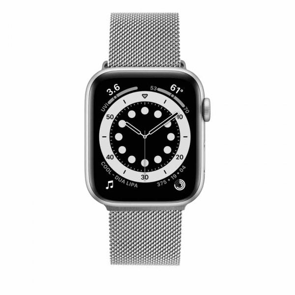 Fastmonteret Apple Watch 44/45/46mm/Apple Watch Ultra Armbånd Mesh Rem Sølv