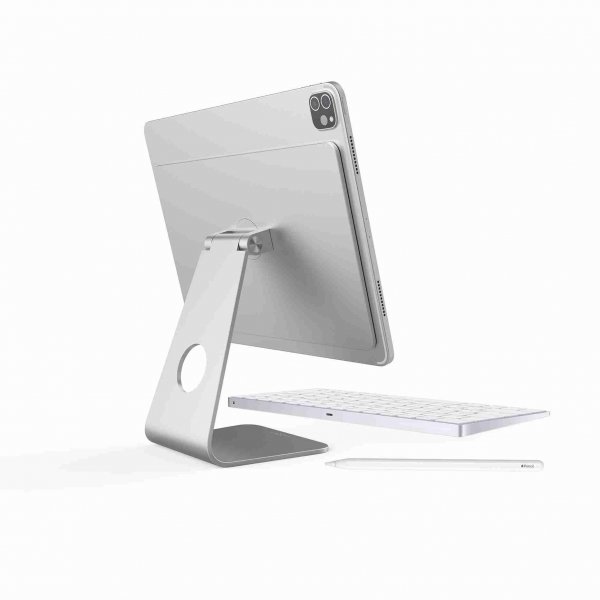 Fast Ramme Magnetisk Stativ til iPad Pro 12,9" Sølv