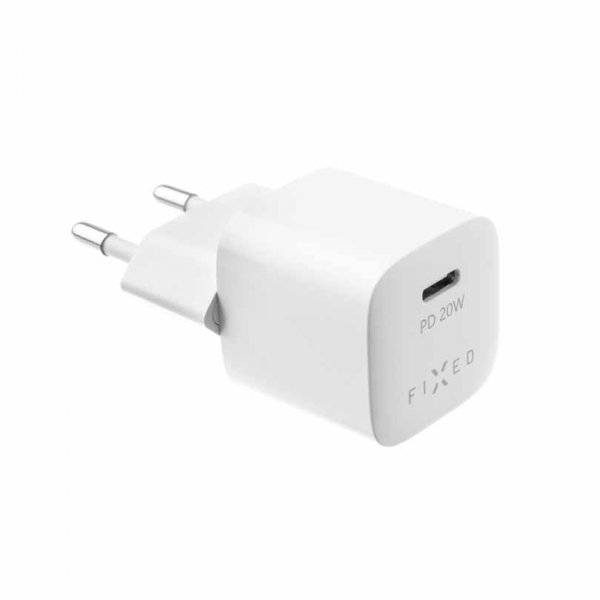 Fixed Lader med kabel Mini PD Travel Charger Kit USB-C/Lightning 20W Hvid
