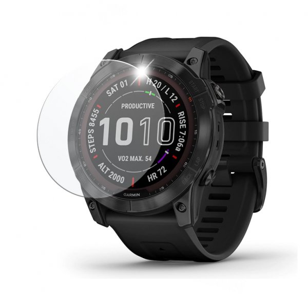 Fixed Garmin Fenix 7X Skærmbeskyttelse Hærdet Beskyttelsesglas 9H 2-pak