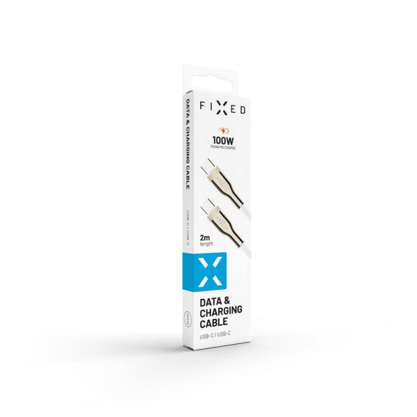 Fixed Kabel METAL Series USB-C/USB-C 2m Hvid