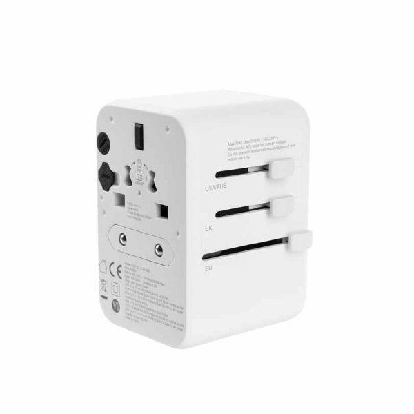 Fixed Laddare Rejseadapter USB-A/USB-C 65W