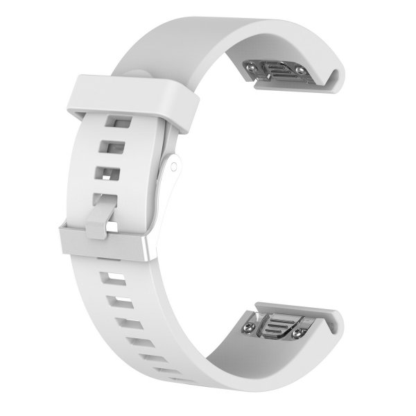 Fast Garmin QuickFit 20mm Silikone Rem Hvid