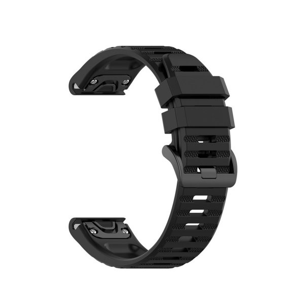 Fast Garmin QuickFit 26mm Armbånd Silikonerem Sort
