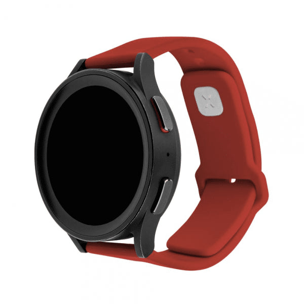 Fast Samsung Galaxy Watch 20 mm armbånd silikone sporty rem rød