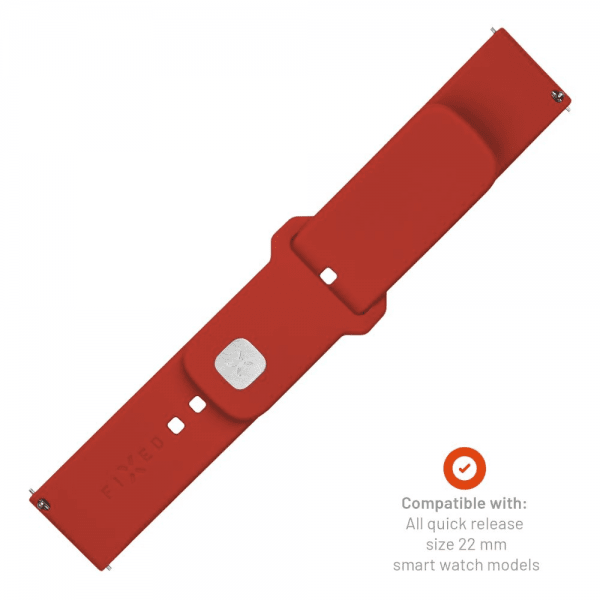 Fastmonteret Samsung Galaxy Watch 22mm Armbånd Silikone Sporty Rem Rød