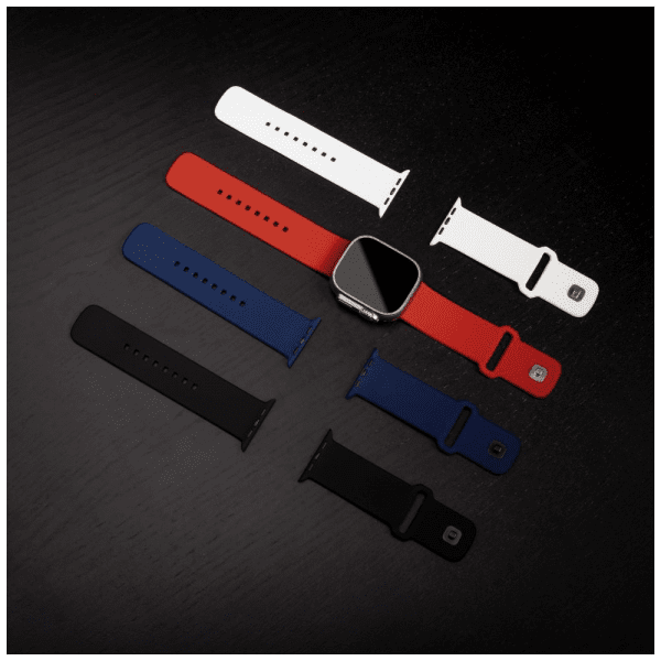 Fast Apple Watch Ultra 49mm Rem Silikone Sporty Rem Sort