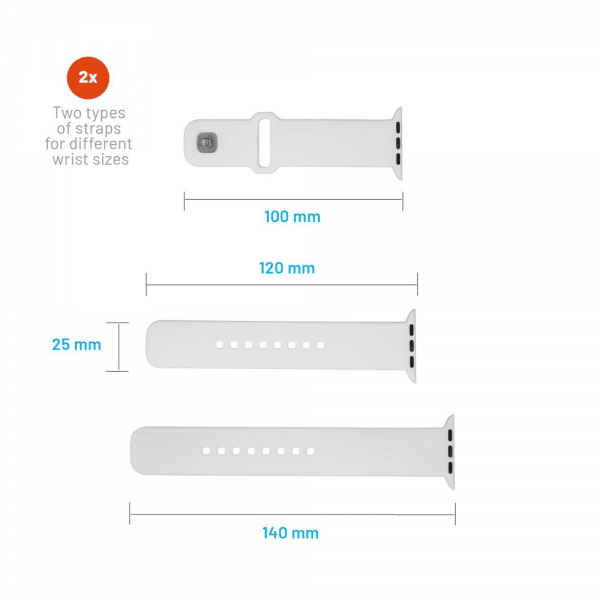 Fastmonteret Apple Watch Ultra 49 mm Armbånd Silikone Sporty Rem Hvid