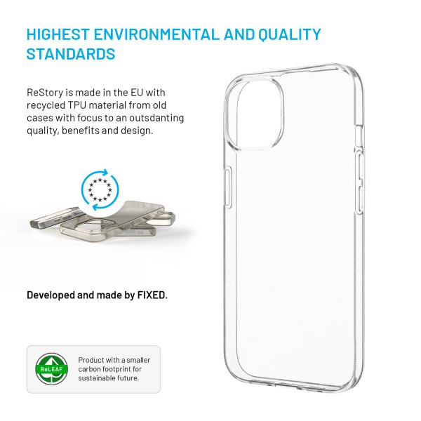 Fixed iPhone 14/iPhone 15 Skal ReStory Transparent