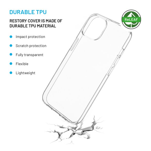 Fixed iPhone 14/iPhone 15 Skal ReStory Transparent