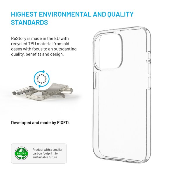 Fixed iPhone 15 Pro Cover ReStory Transparent