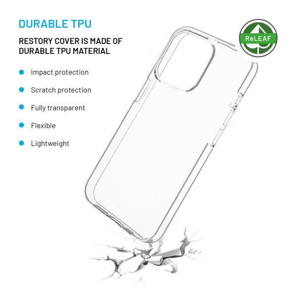 Fixed iPhone 15 Pro Cover ReStory Transparent