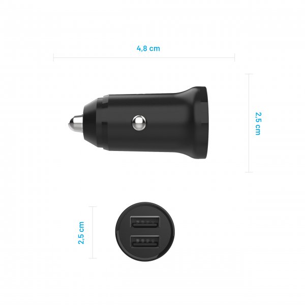 Fixed Mini Billader 2xUSB-A 15W