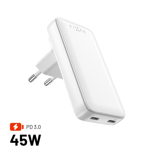 Fast Oplader Slim Traveller 2xUSB-C 45W