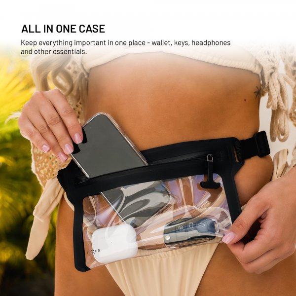 Fixed Vandafvisende Etui til Mobiltelefon Dry Belt Sort