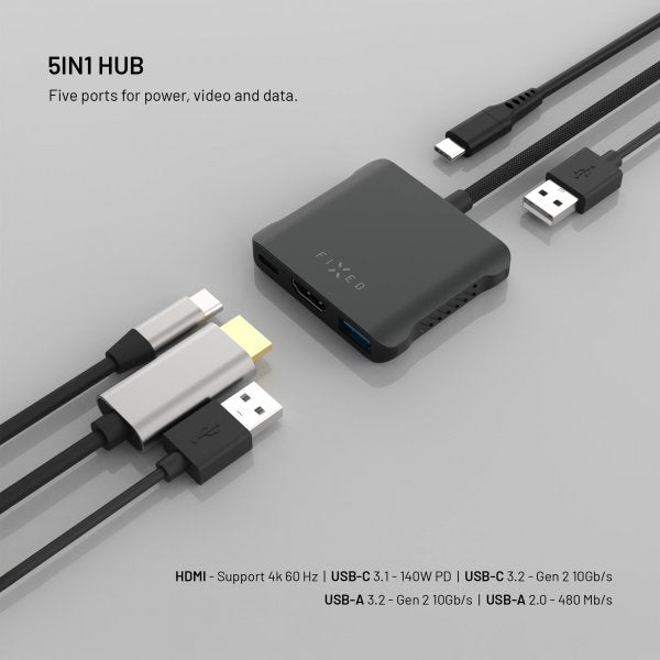 Fast Quadri USB-C Hub 5i1