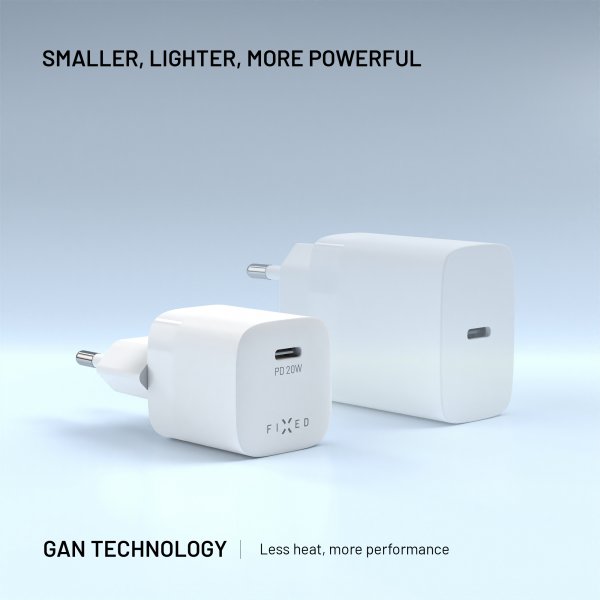 Fixed Lader Mini PD 20W USB-C Hvid