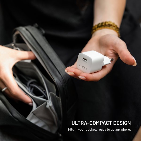 Fixed Laddare Mini PD 30W GaN USB-C Hvid
