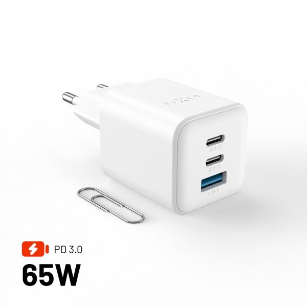 Fixed Laddare Mini PD 65W GaN USB-A & USB-C