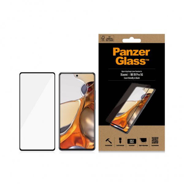 PanzerGlass Xiaomi 11T/11T Pro Skærmbeskyttelse Case Friendly