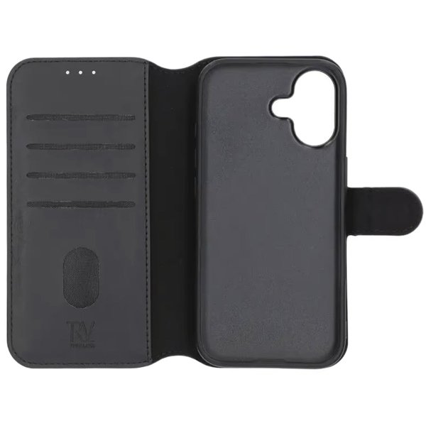Rvelon iPhone 17 Etui 4 Kortlommer Aftageligt Cover Sort