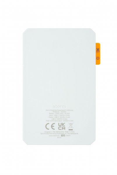 Xtorm Powerbank 5000mAh 15W USB-C & USB-A Hvid