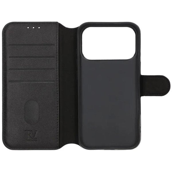 Rvelon iPhone 17 Pro Max Cover Ægte Læder Sort