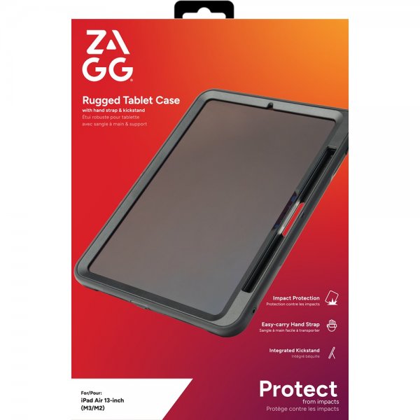 ZAGG iPad Air 13 (M2/M3/M4) Cover Rugged Tablet Case Sort