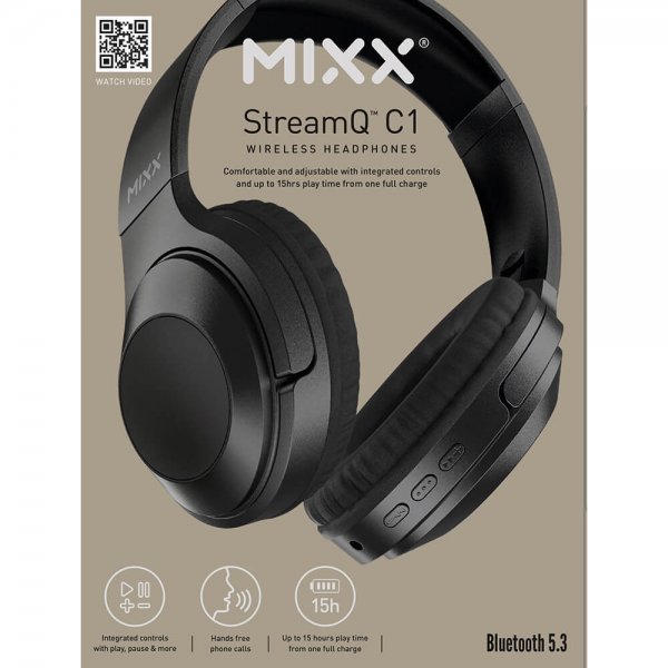 Mixx Høretelefoner StreamQ C1 Over-Ear Sort