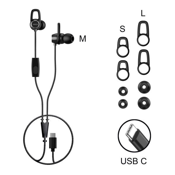 Mixx Kabelforbundne Hovedtelefoner SoundPort USB-C Sort