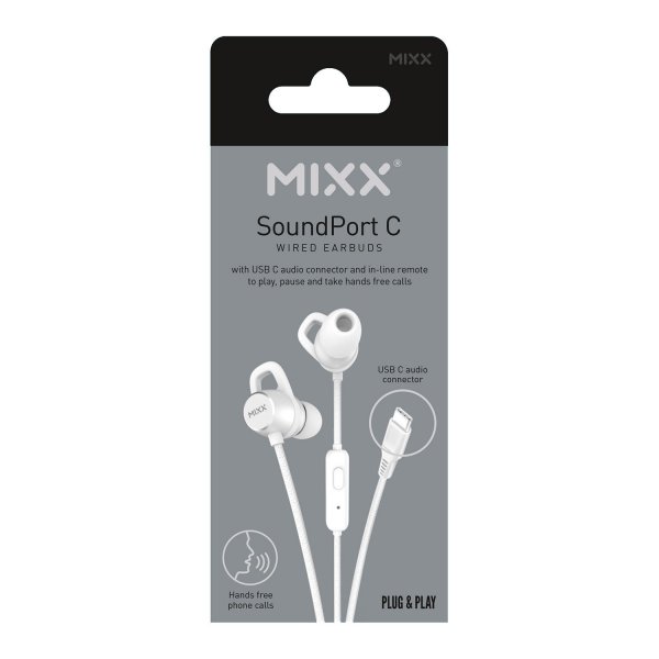 Mixx Høretelefoner med ledning SoundPort USB-C Hvid