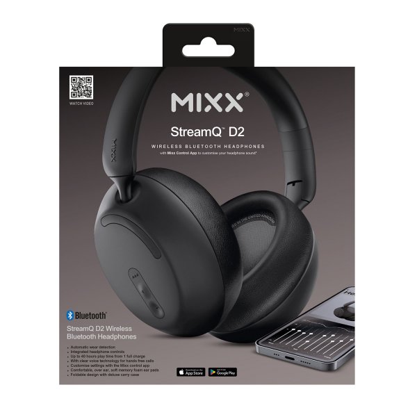 Mixx Trådløse Høretelefoner StreamQ D2 Sort