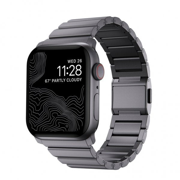 Nomad Apple Watch 44/45/46mm/Apple Watch Ultra Rem Aluminium Space Grey